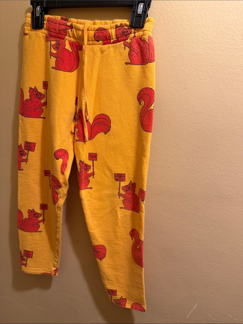 Mini Rodini Kids Yellow with Red Squirrel Print